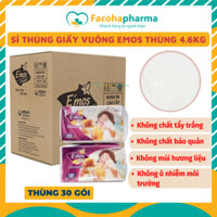 Sỉ thùng giấy vuông Emos khăn giấy đa năng emos premium mềm dai an toàn sử dụng cho cả bé sơ sinh x30EMOSKG