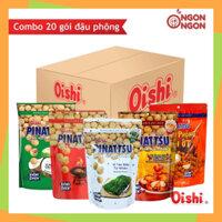 Sỉ thùng snack Oishi nhân đậu phộng Pinattsu date mới (20 gói x 85gram/gói)