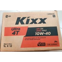 [Sỉ Thùng] Thùng 12 chai nhớt xe số cao cấp Kixx Ultra 10W40 800ml -1L