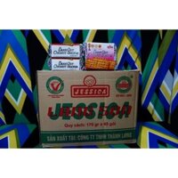 SỈ THÙNG - THÙNG 45 GÓI Bánh quy COCONUT CRACKER JESSICA® 178g / Bánh quy dừa vuông bọc giấy bạc