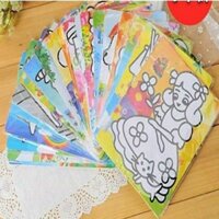 Sỉ Tranh cát tô màu cho bé 100 tranh A4(kèm túi cát)