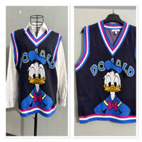 si tuyển Áo khoác len gile họa tiết Vịt Donal đáng yêu