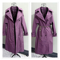 si tuyển Áo khoác măng tô kaki NỮ dáng dài màu tím vintage đẹp vô cùng