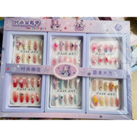 sỉ vỉ 12 bộ móng tay giả gắn cham siêu đẹp