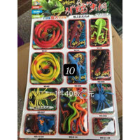 sỉ vỉ bốc thăm trúng thưởng rắn cao su ( vỉ 144 tem )