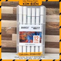 sỉ vpp,sẵn hàng Bộ bút lông tô màu 2 đầu Baoke MP2923 12182436 màu - VPP Kim Biên - 24 màu