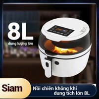 Siam [Sẵn hàng] NỒI CHIÊN KHÔNG DẦU  CÓ ELD 8L SIÊU TO KHỔNG LỒ- THẾ HỆ MỚI 2020 1500W, BH 12 Tháng