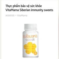 SIBERIAN WELLNESS VitaMama immunity sweets, bổ sung vitamin C và inulin, tăng cường sức đề kháng cho trẻ, chai 400 viên