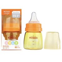 [Sica Baby]  BÌNH SỮA WESSER NANO SLIVER CỔ HẸP 60ml/140ml/240ml