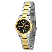 Sieko Women's SYMD94 Two Tone Stainless Steel Analog with Black Dial Watch