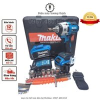 Siết bulong MAKITA  X2, Máy bắn vít đa chức năng bắn tôn,mở ốc oto,xe máy,,, .kèm bộ phụ kiện 31 chi tiết