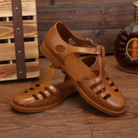Siêu 1.000 Nhìn Lại Khách Mùa Hè Giày Sandal Nam Lỗ Nam Giày Nhựa Đi Biển Cổ Điển Hoài Cổ Retro Chống Trơn Trượt Giày Cao Su Ngón Chân Nhựa Bền 25.2.16