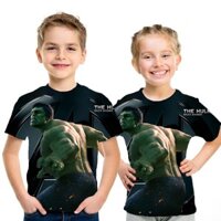 Siêu anh hùng Hulk Áo thun bé trai Thời trang Áo thun Captain America Áo thun ❥ ❈ In họa tiết Marvel Quần áo trẻ em