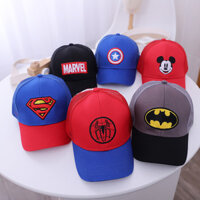 Siêu Anh Hùng Mùa Hè Phong Cách Mới Trẻ Em Nón Marvel Series Hoạt Hình Mũ Chống Nắng Siêu Nhân Mũ Người Nhện Mũ Bóng Chày Mũ Lưới