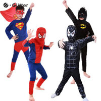 Siêu Anh Hùng Người Nhện Siêu Nhân Batman Trang Phục Hóa Trang Cho Trẻ Em Bé Trai Áo liền quần Top Quần Mặt nạ Body Sinh Nhật Quà Tặng Anh Hùng Trẻ Em Siêu Anh Hùng Quần Áo Lạ Mắt Phù Hợp Với