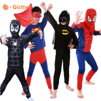 Siêu Anh Hùng Người Nhện Siêu Nhân Batman Trang Phục Hóa Trang Cho Trẻ Em Bé Trai Áo liền quần Top Quần Mặt nạ Body Sinh Nhật Quà Tặng Anh Hùng Trẻ Em Siêu Anh Hùng Quần Áo Lạ Mắt Trang Phục