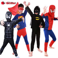 Siêu Anh Hùng Người Nhện Siêu Nhân Batman Trang Phục Hóa Trang Cho Trẻ Em Bé Trai Áo liền quần Top Quần Mặt nạ Body Sinh Nhật Quà Tặng Anh Hùng Trẻ Em Siêu Anh Hùng Quần Áo Lạ Mắt