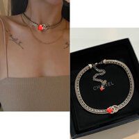 (Siêu cấp) Vòng cổ phối dây da ôm cổ, choker nữ sang chảnh dễ đeo
