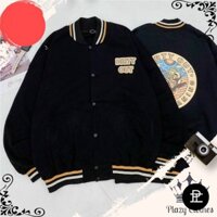 Siêu Chất - Áo khoác nỉ cardigan Dirty Out KNN08, áo bomber hoạt tiết tròn bản to sau lưng - PH