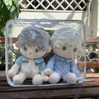 Siêu dễ thương Ba lô búp bê cotton F&X, túi đựng chăn trong suốt, chống bụi, chống ẩm, đóng gói chăn, túi đựng búp bê thân thiện với môi trường, túi dây thép