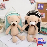 [SIÊU DỄ THƯƠNG] Balo vải Canvas hình gấu cho mẹ - Balo trẻ em đi học đi chơi nhỏ gọn xinh xắn -  Dupimart