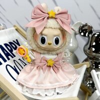Siêu dễ thương Quần áo búp bê F & X thế hệ thứ nhất và thứ hai labubu Trái Tim Macaron labubu Địu vòng chìa khóa ngồi dự tiệc khuôn viên chỉ có quần áo