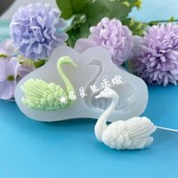 Siêu Dễ Thương Tinh Tế Thiên Nga Nướng Fondant Khuôn Silicon DIY Trang Trí Sô Cô La Đồ Trang Trí Hương Liệu Xà Phòng Handmade 3.33