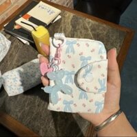 Siêu dễ thương Ví đựng tiền xu F&X, túi đựng thẻ, túi đựng băng vệ sinh dung tích lớn, túi đựng thẻ ID, thẻ ngân hàng, túi nhỏ nhiều lớp