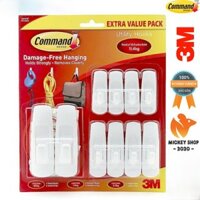 [SIÊU DÍNH] Bộ 10 móc treo tường siêu dính 11.4Kg Command 3M 17008EXVP