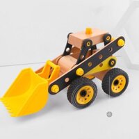 [Siêu Giảm Giá] Đồ Chơi Gỗ Xe Xúc, Bộ Đồ Chơi Lắp Ghép Xếp Hình Cho Bé