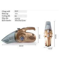 Siêu giảm giá Máy hút bụi xe hơi ô tô cầm tay 4 trong 1 kiêm bơm lốp đèn pin và áp suất có thể hút cả khô và ướt loại 1