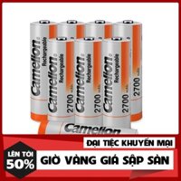 (SIÊU GIẢM GIÁ) Pin Sạc AA Camelion Mẫu Mới 2700 mAh ( 4 viên Gold) tặng hộp đựng pin