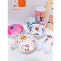 [SIÊU HOT 2023]Bộ đồ ăn bát hoạt hình cho trẻ em bát có tay cầm cho bé bát ăn bổ sung bát ăn tại nhà mẫu giáo bảo vệ môi