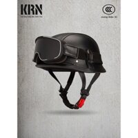 [SIÊU HOT 2023]Đức Xe Máy Lính Mũ Bảo Hiểm Retro Mũ Bảo Hiểm Nửa Nam Harley Muỗng Mũ Bảo Hiểm Hành Trình Xe Máy Xe Điện