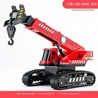 [SIÊU HOT 2024] Delixin Cần Cẩu Kỹ Thuật Xe Xe Ô Tô Mô Hình Cẩu Bánh Xích Bé Đồ Chơi Trẻ Em Xe Bé T