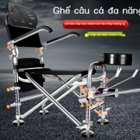 [SIÊU HOT 2024] Mới Câu Cá Ghế Inox Bàn Đa Năng Câu Cá Ghế Có Thể Gập Lại Di Động Ngả Ghế Câu Cá Nh