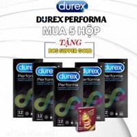 [SIÊU HOT ] Bao Cao Su DUREX PERFORMA (Hộp 12 Bao) - Dòng Bcs Kéo Dài Thời Gian Yêu Có Nhiều Gel Bôi Trơn Siêu Khoái Cảm