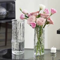 [Siêu Hot]  Bình Hoa ins Bình hoa thủy tinh trong suốt hình ống thẳng chất lượng cao, trang trí phò