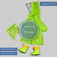 [Siêu Hot]  Bộ áo mưa và ủng đi mưa trẻ em cho bé trai, chống trượt đi mưa bão bé gái, trẻ em, cặp