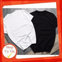 [SIÊU HOT]   Combo 2 áo thun trơn Trắng Đen vải dày mịn Thiết kế độc lạ ÁO TỰ THIẾT KẾ ĐỘC LẠ