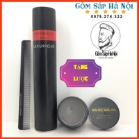 Siêu Hót [ Combo  Gôm Xịt Tóc LUXURIOUS 420ml + Sáp Vuốt Tóc SeBa Chính Hãng ] Tặng Lược
