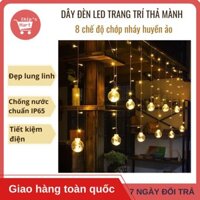 [Siêu Hot] Dây Đèn Led Trang Trí Thả Mành 5M – 8 chế độ chớp nháy – Kháng nước IP65 – Trang trí ngày Lễ, Tết, sinh nhật