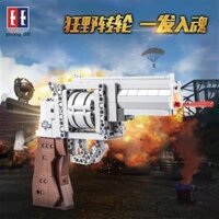 [Siêu Hot] Đôi Đại Bàng Trẻ Em Khối Xây Đồ Chơi Súng Lục Ổ Quay Ăn Gà Trò Chơi Chính Tả Khối Xây Súng Có Thể Phóng Đồ Ch