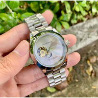 Siêu hót-Đồng Hồ Rolex Nam Cơ Viền Trơn, Dây Thép Đúc Đặc, Máy Lộ cơ,Sang Trọng,