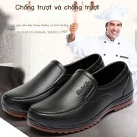 [Siêu Hot]  Giày cao su nam cổ thấp chống trượt, không thấm nước, bền bỉ với đế da bò cho mưa, câu