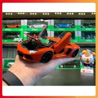 Siêu Hot Mô hình xe Lamborghini Aventador LP700-4 tỉ lệ 1:24 Welly màu cam chính hãng