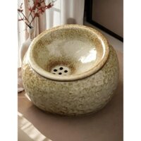 [Siêu Hot]  Phong cách Nhật Bản cặn trà Jianshui xe tăng retro Phong Thủy bát trà gốm có thể giặt K