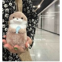 [Siêu Hot]  Thích thú với con rái cá nhỏ dễ thương ôm cá sang trọng búp bê mặt dây chuyền búp bê qu