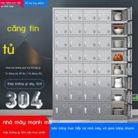 [Siêu Hot]  Tủ inox 304 cấp thực phẩm nhân viên căng tin nhà hàng nhiều lớp tấm tủ nhiều ngăn bộ đồ