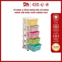 [SIÊU HOT] Tủ nhựa 5 tầng ngăn kéo nhiều màu Việt Nhật/ Tủ nhựa di động đa sắc